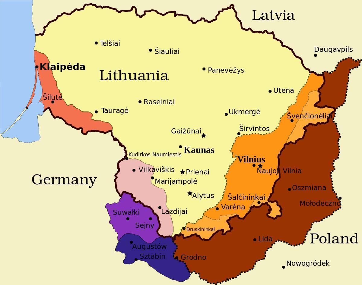 térkép kaunas, Litvánia