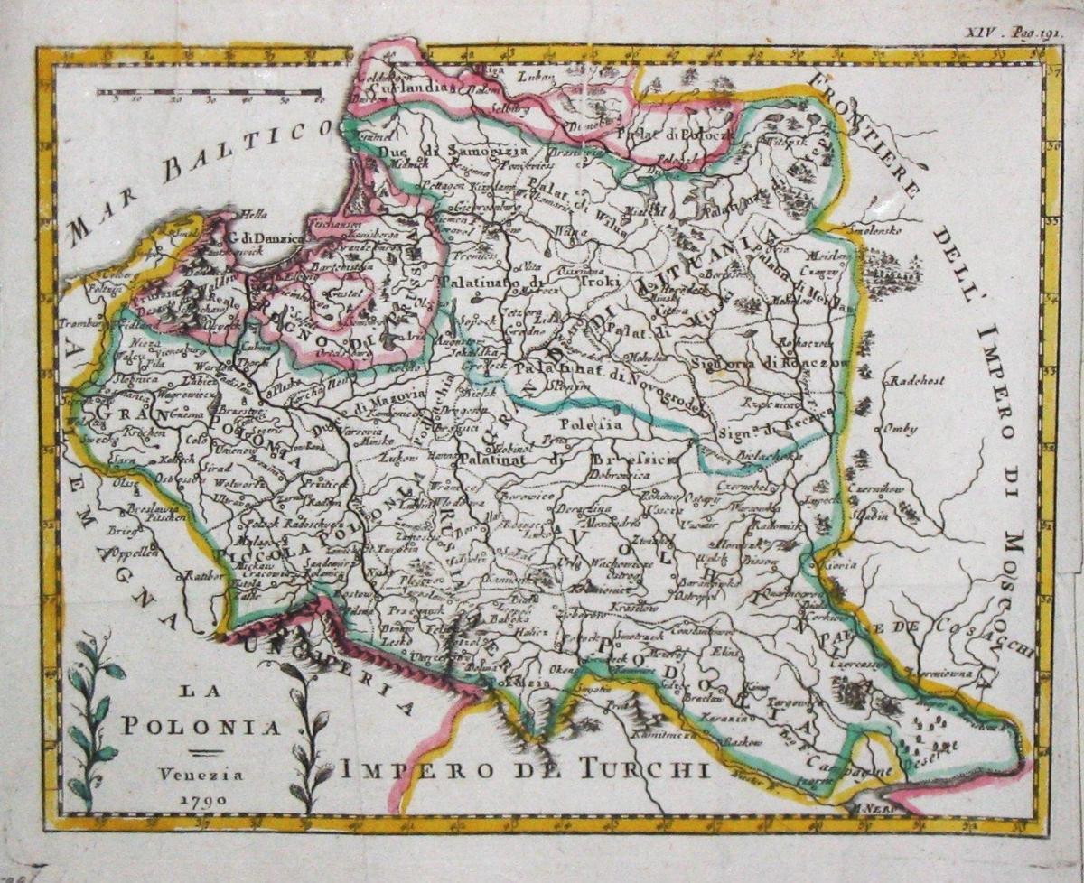 Térkép Litvánia régi 