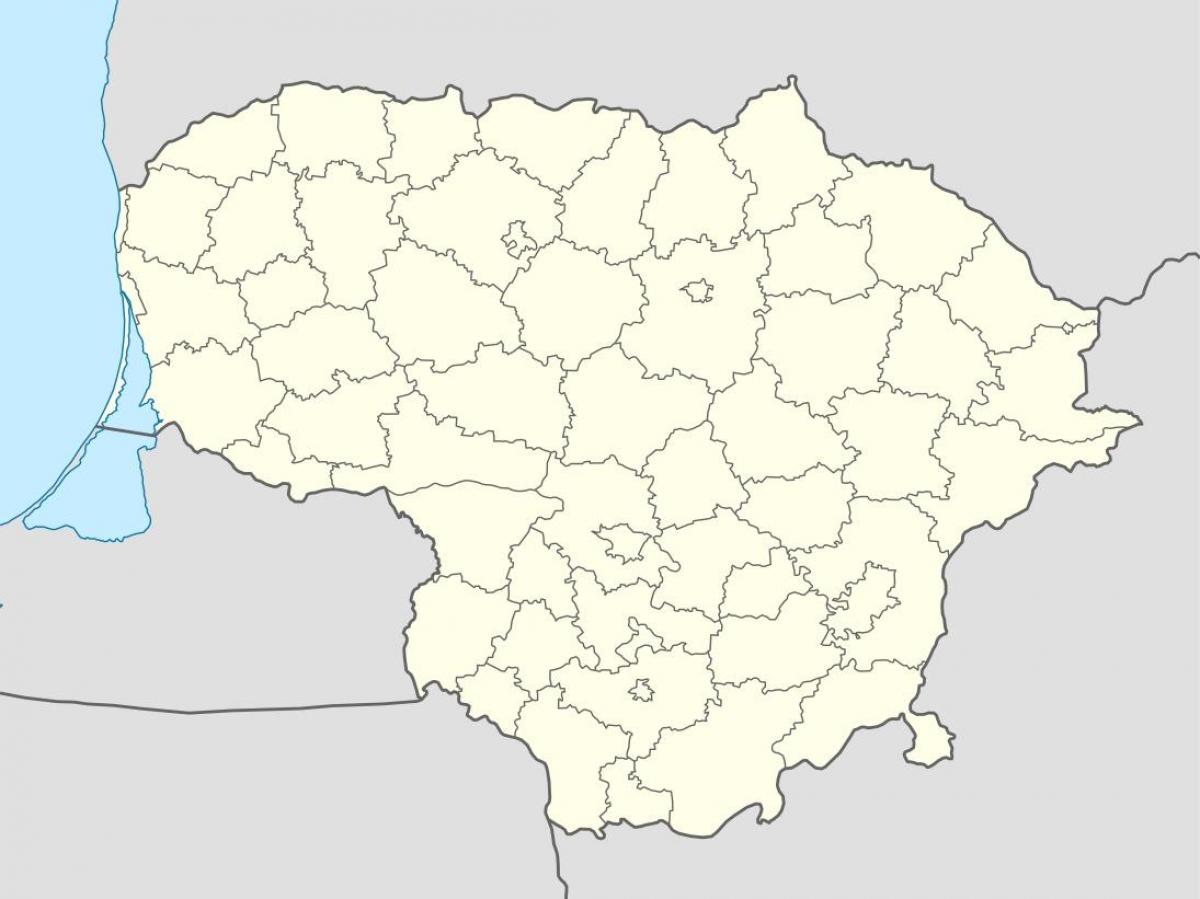Térkép Litvánia vektor