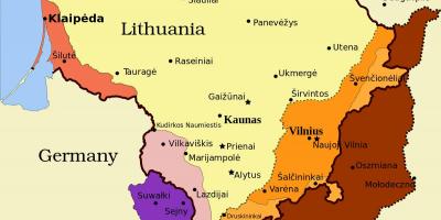 Térkép kaunas, Litvánia