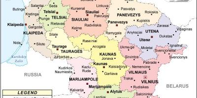 Térkép a Litván politikai