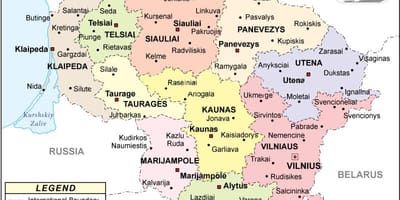 Térkép a Litván politikai