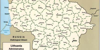 Térkép térkép Litvánia a városok